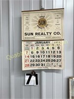 SUN REALTY COMPANY 1923 CALENDAR