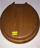 Wooden round toilet seat