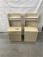 PAIR OF LIGHTED NIGHT STANDS