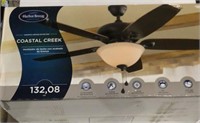 Harbor breeze ceiling fan, not tested, Needs globe