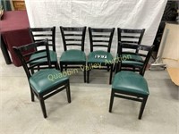 SIX COMMERCIAL RESTAURANT CHAIRS