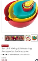 Set of 8 Mixing & Measuring Accessories by