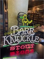 Bare knuckle neon sign