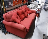 Red Upholstered Sofa Couch