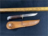 Western USA Fixed Blade Knife with Sheath