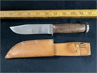 Western USA Fixed Knife with Sheath