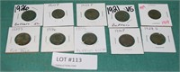 10 DIFFERENT BUFFALO NICKELS - 1919-1937