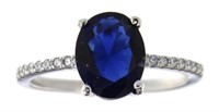 Oval 4.30 ct Sapphire Solitaire Ring