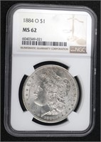 1884-O MS62 Morgan Silver Dollar