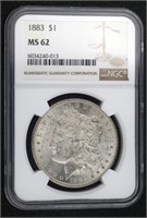 1883 MS62 Morgan Silver Dollar
