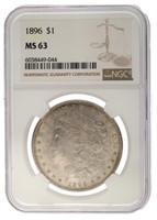 1896 - MS63 Morgan Silver Dollar
