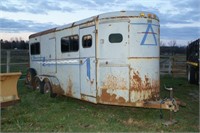 '91 Shelby 4-Place Tandem Axle Horse Trailer