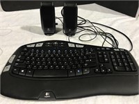 LOGITECH COMPUTER KEYBOARD WITH 2 SPEAKERS