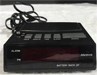 BLACK ADVANCE DIGITAL ALARM CLOCK