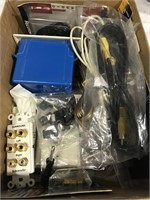 ASSORTED LOT OF CORDS AND COMPONENTS SPLITTER