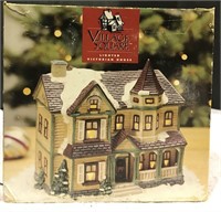 VINTAGE IN BOX VILLAGE SQUARE LIGHTED VICTORIAN HO