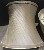 2 1940s BROWN LAMPSHADES