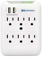 New Cable Matters 6 Outlet Wall Mount Surge