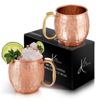 New Moscow Mule Copper Mugs - Gift Set of 2, 100%