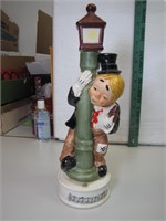 Vintage Musical Drunk on a Lamp Post Decantor 13"
