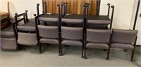 Lot of 11 brown conference chairs