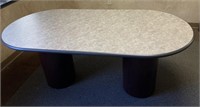 Gray marbled conference table