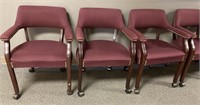Burgundy office chairs