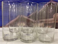 Clear glass vases