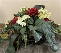 Holiday floral basket