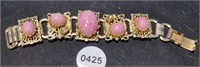 Vintage pink stone/glass bracelet