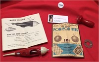 Vintage magic stitcher, magic pompon ring