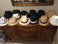 Hat collection with 13 hats.