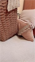 Large Basket, Throw Pillows and Blankets