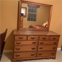 10 Drawer Dresser w/ Mirror Top by Johnson-Carper
