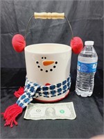 Ceramic Snowman Large Jar