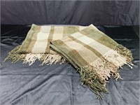 Soft Fringed Shawl / Lap Blanket