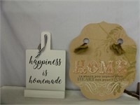 Signs: Happiness is Home Made & Home is Heart