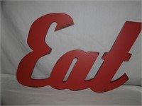 Eat Sign - Wood: 18" Wide & 14" Tall