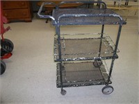 Metal Rolling Cart: 17.5" Wide 35.5" Tall
