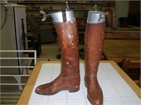 Vintage Boot Stretcher w/Boots: 19" Tall