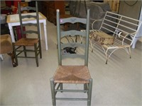 Ladder Back Chair: 43.5" Tall 14" Wide Damage Top