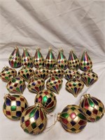 Lot of 22 glass ornaments