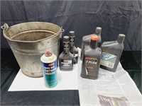 Bucket Of Assorted Engine Treatments