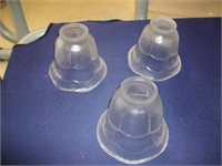 3 Glass Lamp Globes