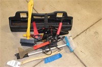 auto tool box, scrapers & 12v vaccum