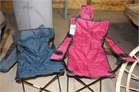 2 Folding Camp Chairs in Bags