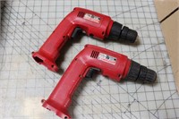 2 Milwaukee Drills - No Battery or Charger