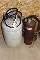 2pc propane tanks w/ regulator & torch