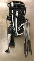 New Callaway golf bag, Kasco driver, older club
