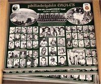 10 Phila Eagles posters, sports memorabilia lot